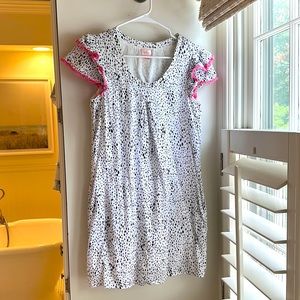 Flutter sleeve spot dress